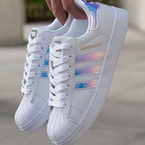 adidas superstar holographic trainers